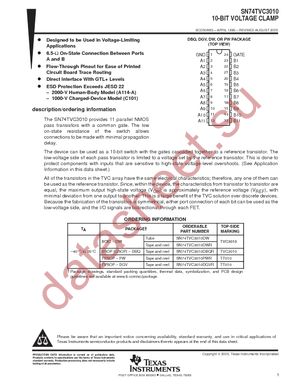 SN74TVC3010DBQRE4 datasheet  